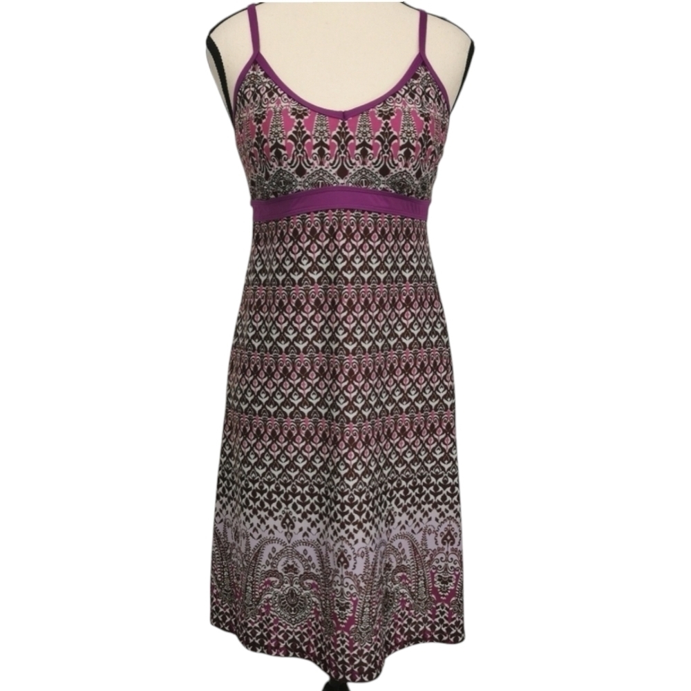 Athleta Shorebreak Empire Waist Mini Dress Purple Pink Boho Sz S Open To Offers